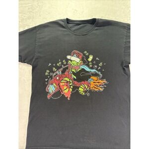 Rat Fink Ed Big Daddy Roth Vintage Graphic T Shirt XL Black Double Sided